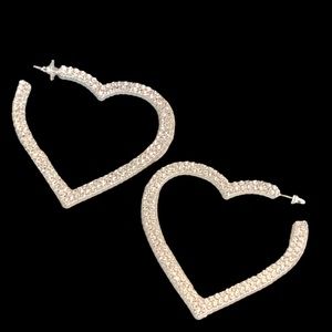 Rhinestone Hoop Earrings